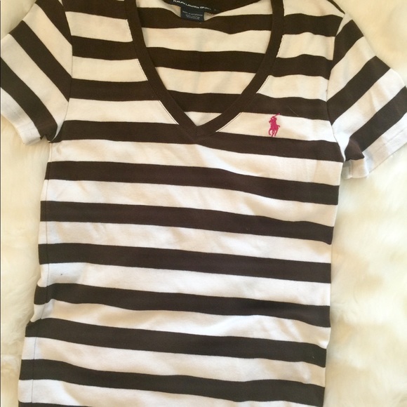 Polo Ralph Lauren Tops - Ralph Lauren V- neck shirt brown Size L EUC